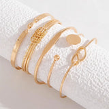 Lot de bracelets noué élégance | or