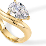 Bague ondulé promesse | or