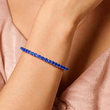 Bracelet saphir tennis | or blanc