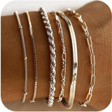 Lot de bracelets Isabella Vernetta | or blanc