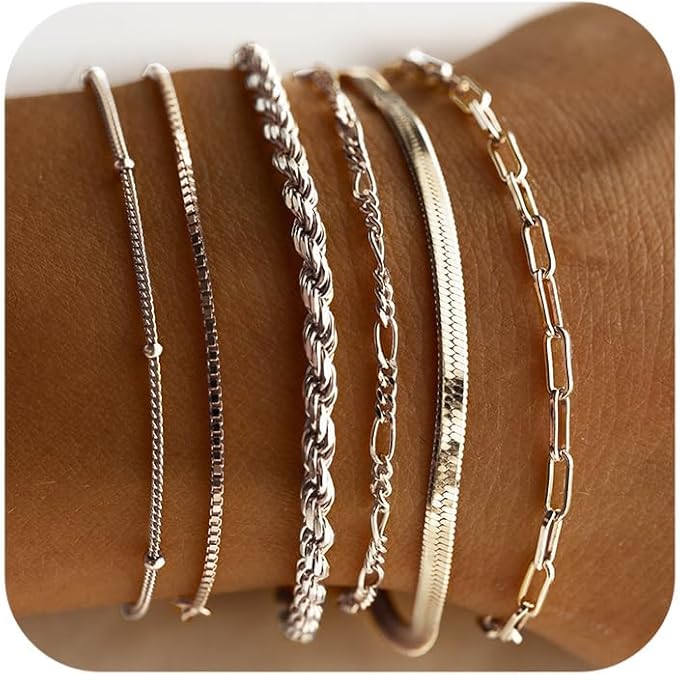 Lot de bracelets Isabella Vernetta | or blanc