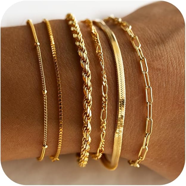 Lot de bracelets Isabella Vernetta | or