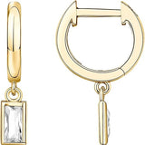 Boucles pendantes barre | or
