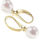 Boucles pendantes perle | or