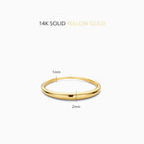 Bague fin Dome | or