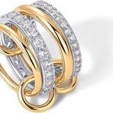 Interlock Stack bagues | or