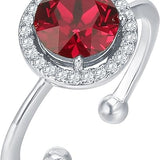 Bague carmin éclat promesse rubis | or blanc