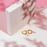 Boucles pendantes barre | or