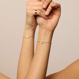 Rayonnant cœur bracelets | or