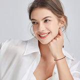 Bracelet rubis tennis | or blanc