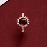 Bague Empress rouge | or