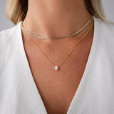 Collier halo multirang | or