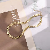 Collier massif maille cubaine | or