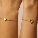 Rayonnant cœur bracelets | or