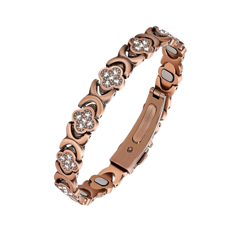 Bracelet cristal floraison cuivre