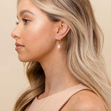 Boucles pendantes perle | or
