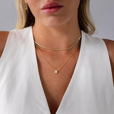 Collier halo multirang | or