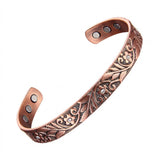 Bracelet fleuri volute cuivre