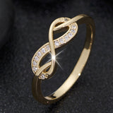 Bague Lysette cristal infini | or