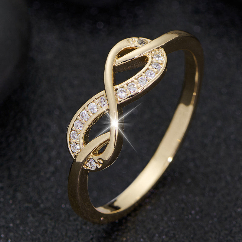 Bague Lysette cristal infini | or