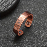 Bague texturé anneau cuivre