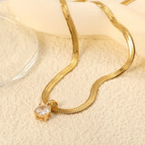Collier élégant Rhinestone pendentif | or