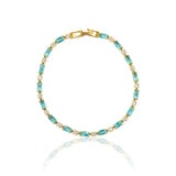 Bracelet naturel turquoise pierre | or