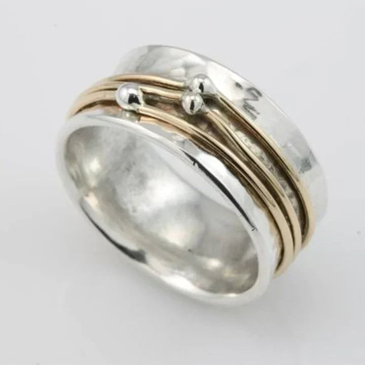 Bague vintage or multirang argent | or bicolore