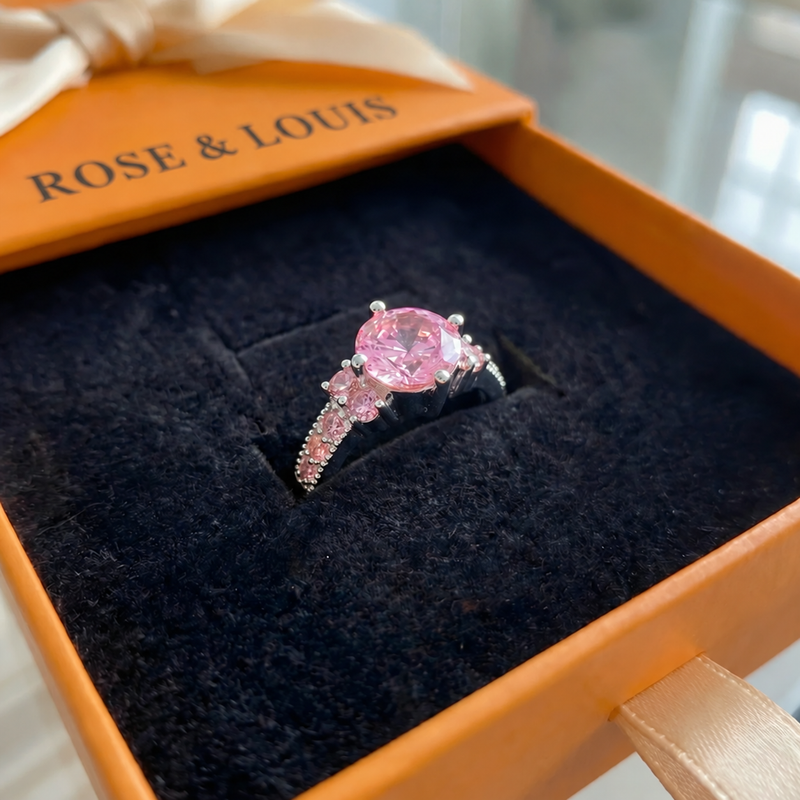 Bague Celia Rosette | or blanc