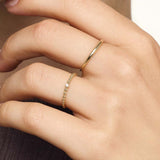 Bague fin Dome | or