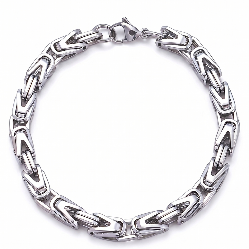 Bracelet Lucian couronne maille | or blanc