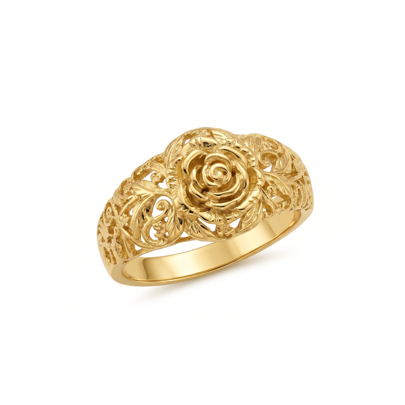 Bague doré floraison | or