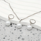 Parure doré grâce perle | or blanc