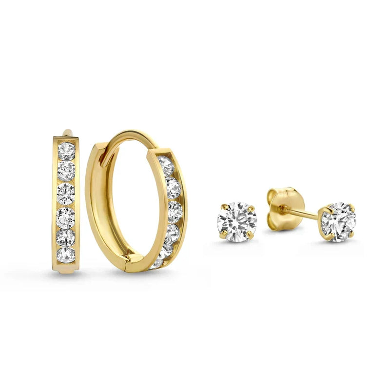 Lot de boucles Dara Brillane pierre | or