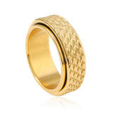 Bague Toren Scale pivotant | or blanc