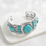 Bracelet Valencrest ciel manchette | or blanc