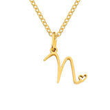 Collier cœur initiale | or