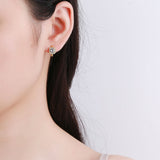 Boucles Nadine carré | or blanc