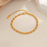 Bracelet Nusa tressé chaîne | or