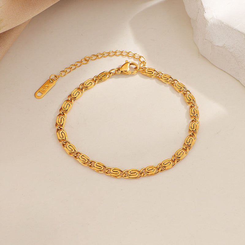 Bracelet Nusa tressé chaîne | or