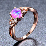 Bague Sylva Moonhart blanc | or rose