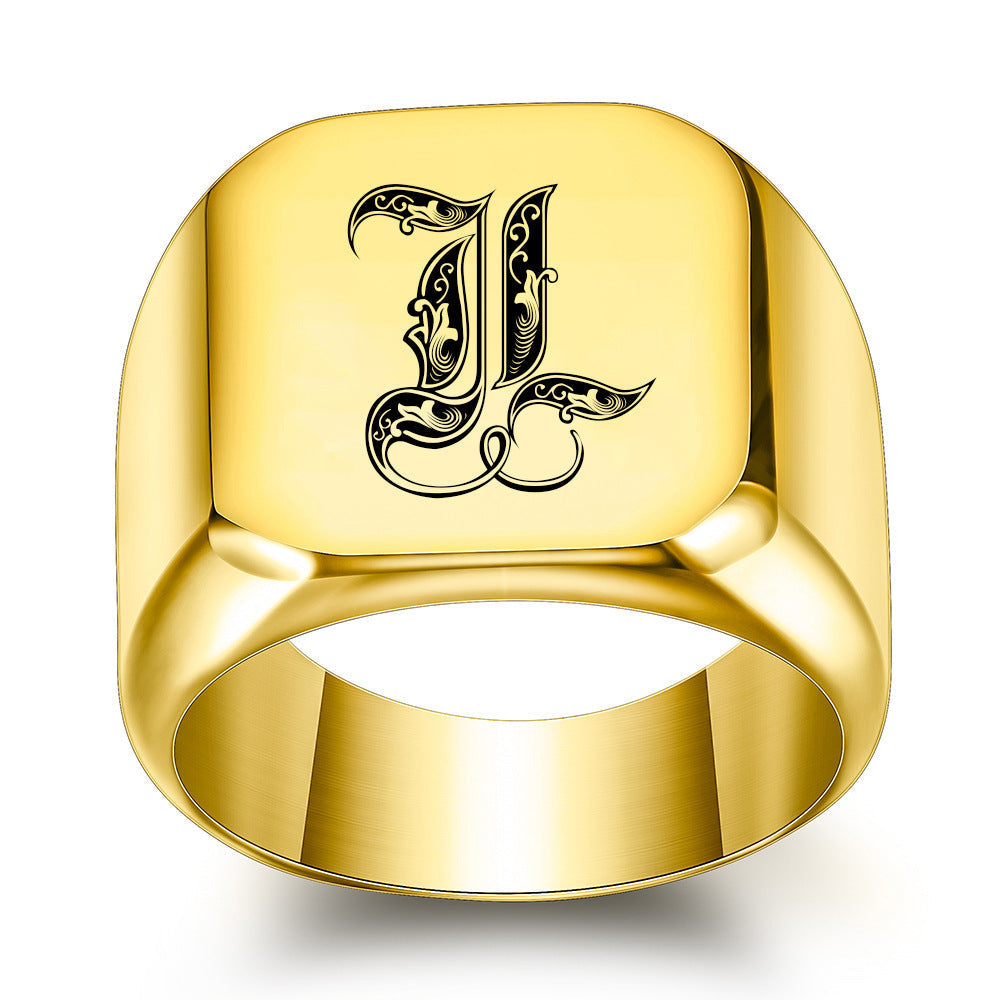 Bague classique Noble initiale | or