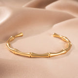 Bracelet Bamboo manchette | or