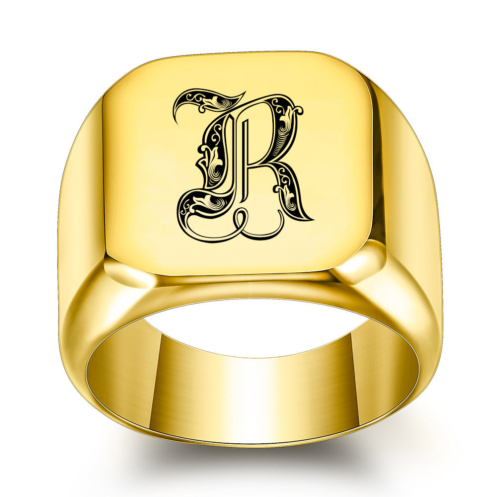 Bague classique Noble initiale | or