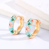 Créoles multicolore floral | or