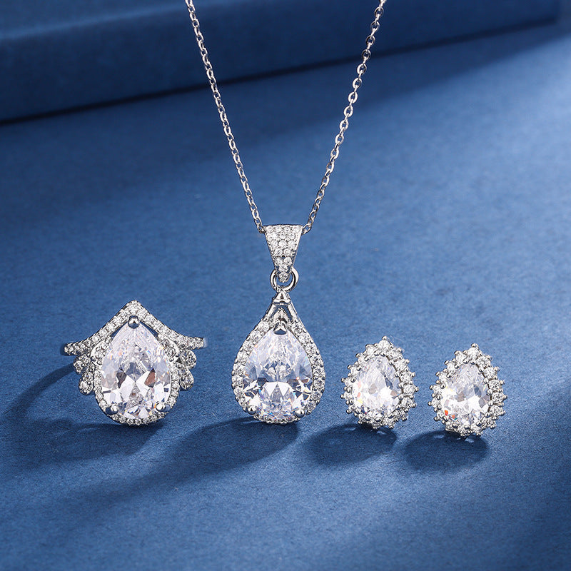 Ensemble Aria goutte blanc | or blanc
