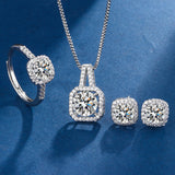 Ensemble Aria carré rayonnant | or blanc