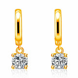 Boucles pendantes Aurora carré | or