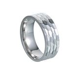 Bague Varek Hammered anneau | or blanc