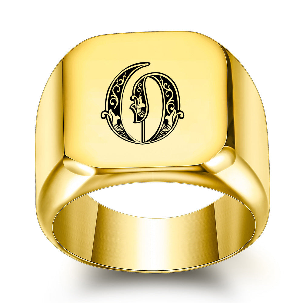 Bague classique Noble initiale | or